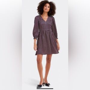 NWOT Draper James Connie Long- sleeve Mini Dress.